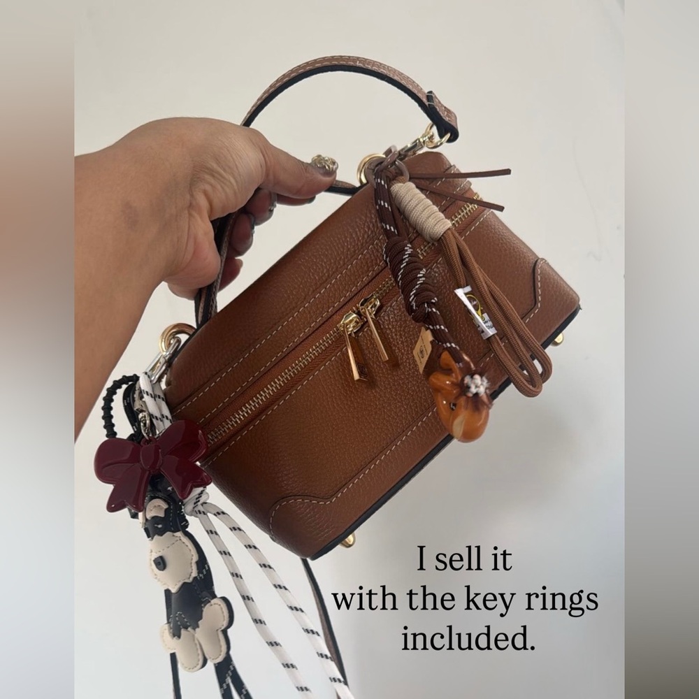 Brown Crossbody Bag with Key Rings